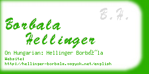 borbala hellinger business card